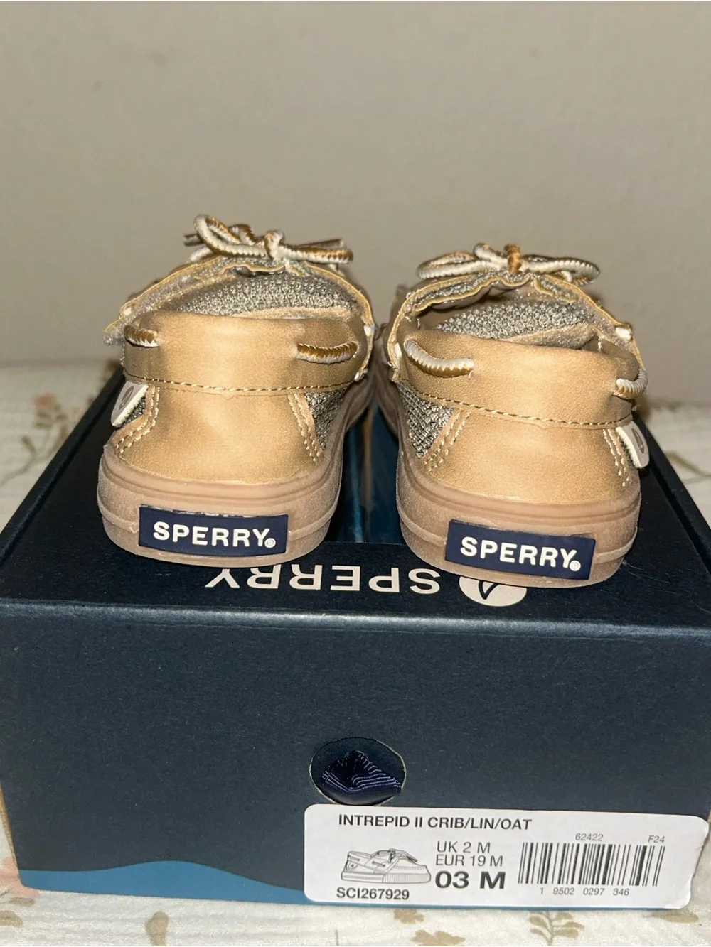 Sperry Kids Tan Moccasin Boat Shoes